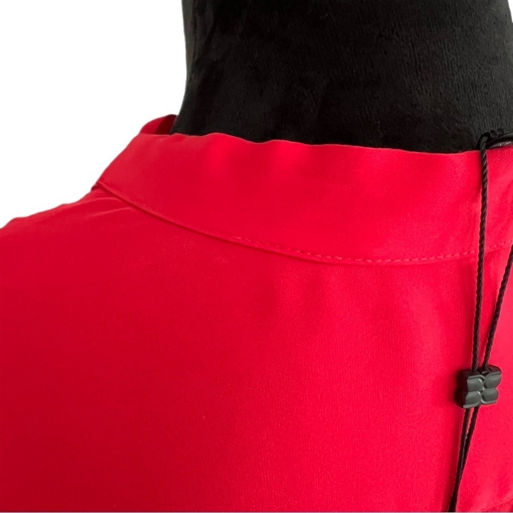 BCBGMaxAzria “Bellona” Red Tie-Neck Blouse (Sz S) NWT - Picture 8 of 12